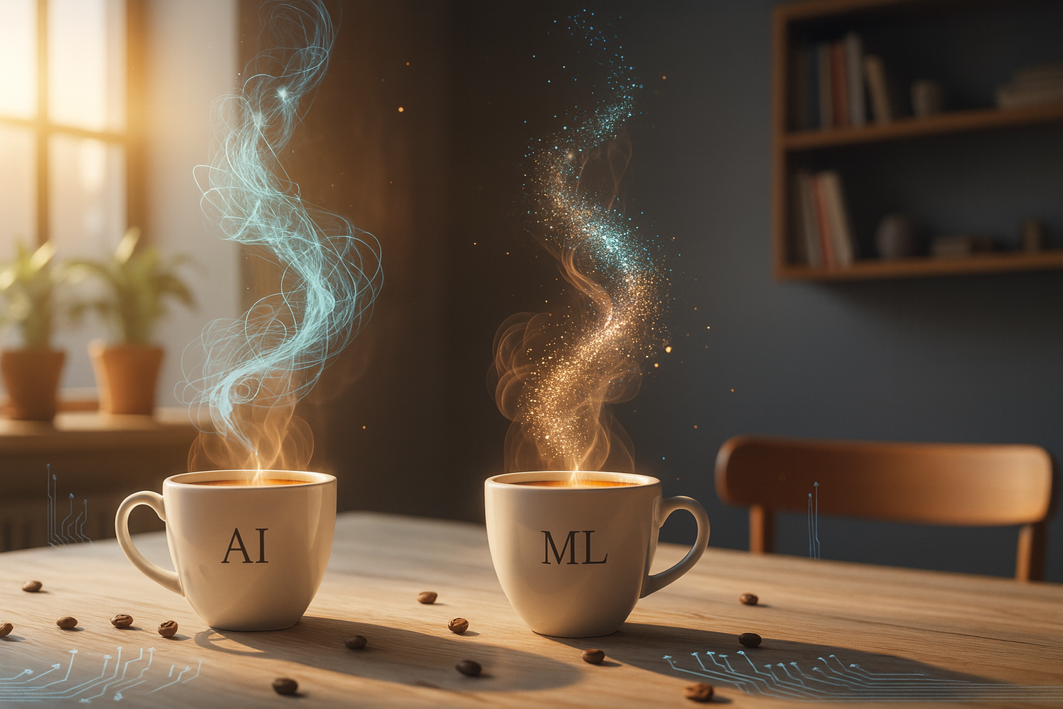AI vs ML: The Coffee Shop Explanation That Actually Makes Sense